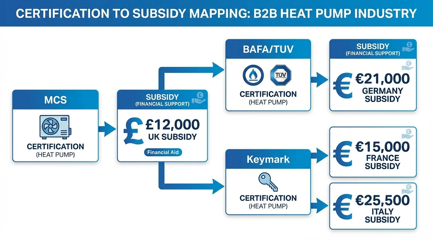 Heat Pump Certification Subsidy Flow Infographic Heat Pump Certification Subsidy Flow Infographic